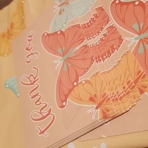 Set of 25 🦋 Polymailers & Thank You Cards